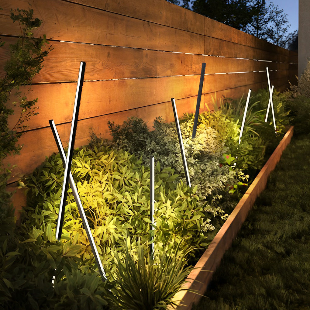 Minimalist Strip LED Waterproof Modern Outdoor Floor Lamp Lawn Lights-Lighom