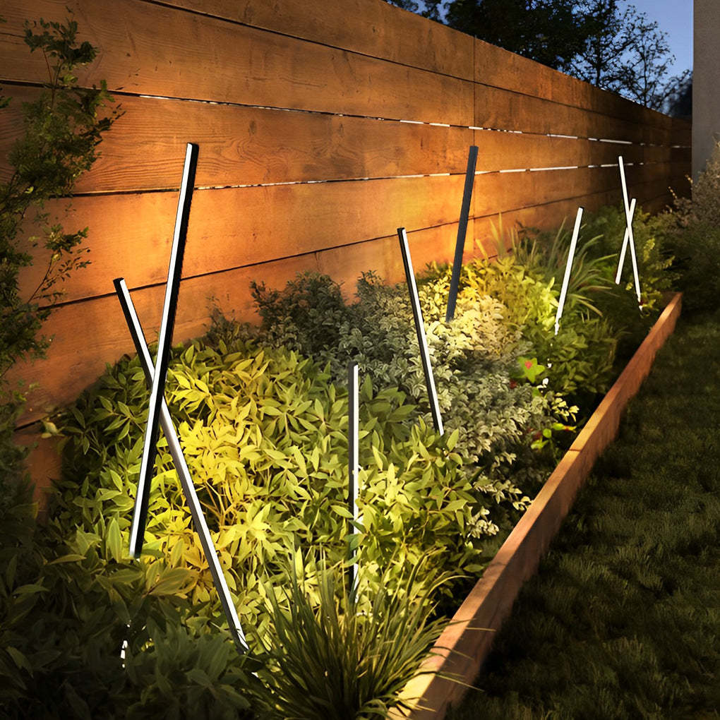 Minimalist Strip LED Waterproof Modern Outdoor Floor Lamp Lawn Lights-Lighom