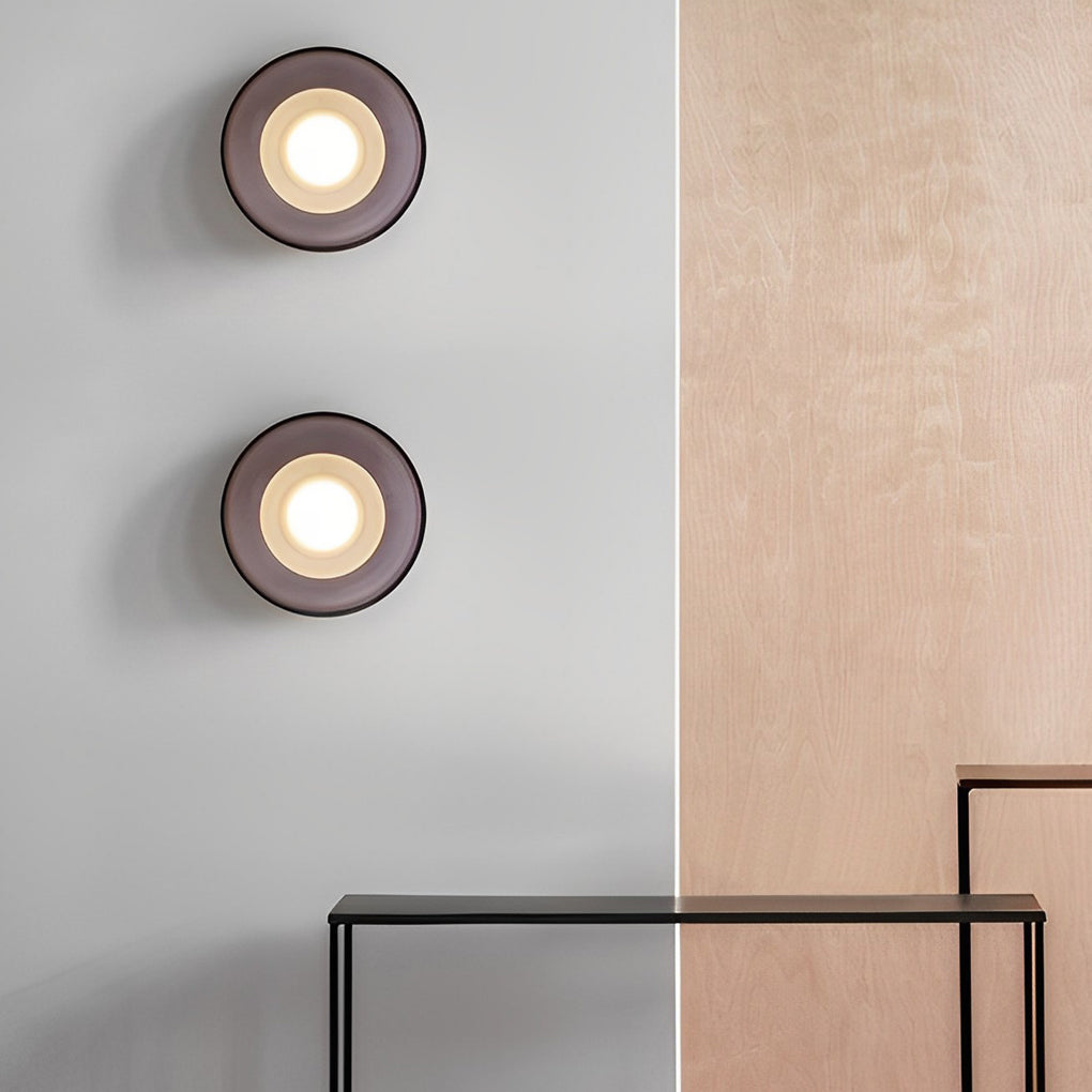 Round Glass LED Postmodern Wall Sconce