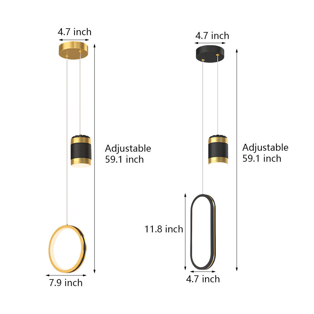 Starry Projection Ring Dimmable Modern LED Pendant