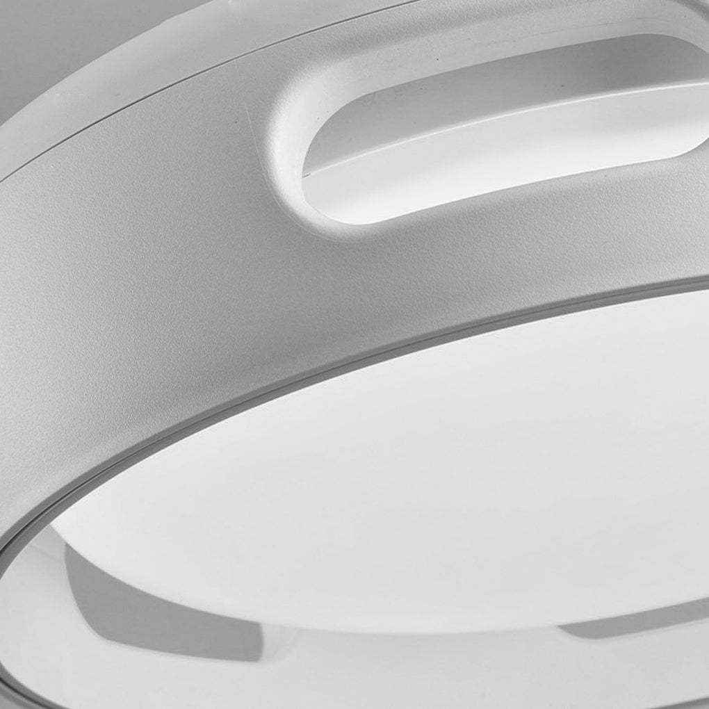 Round Smart Mute Stepless White Bladeless Fan