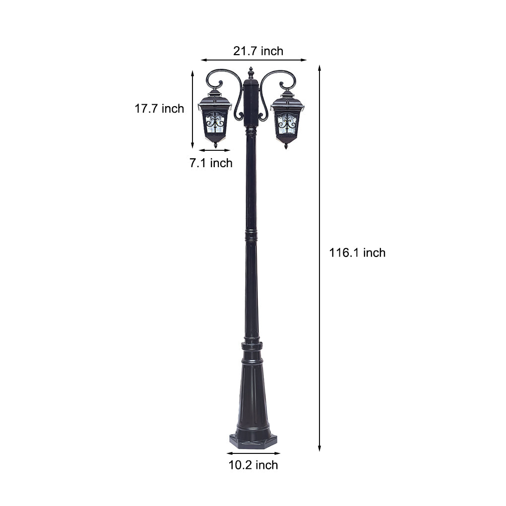 2-Light Outdoor Waterproof Retro European Style Street Lights-Lighom