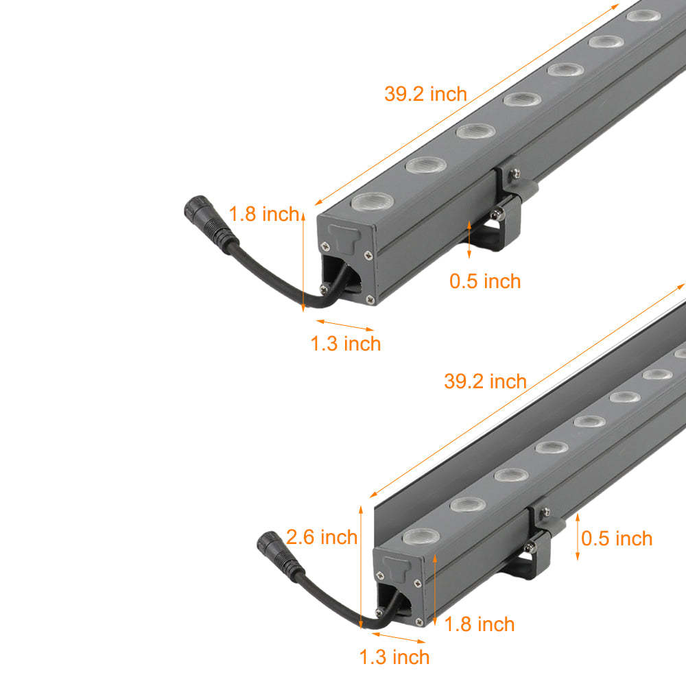 Aluminum Linear LED Outdoor Wall Washer Lights with Rotatable Bracket Architectural Lighting-Lighom