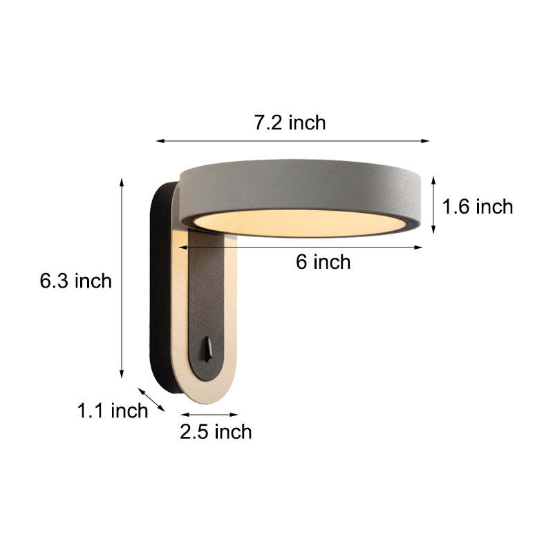 Round Adjustable White Modern LED Wall Light