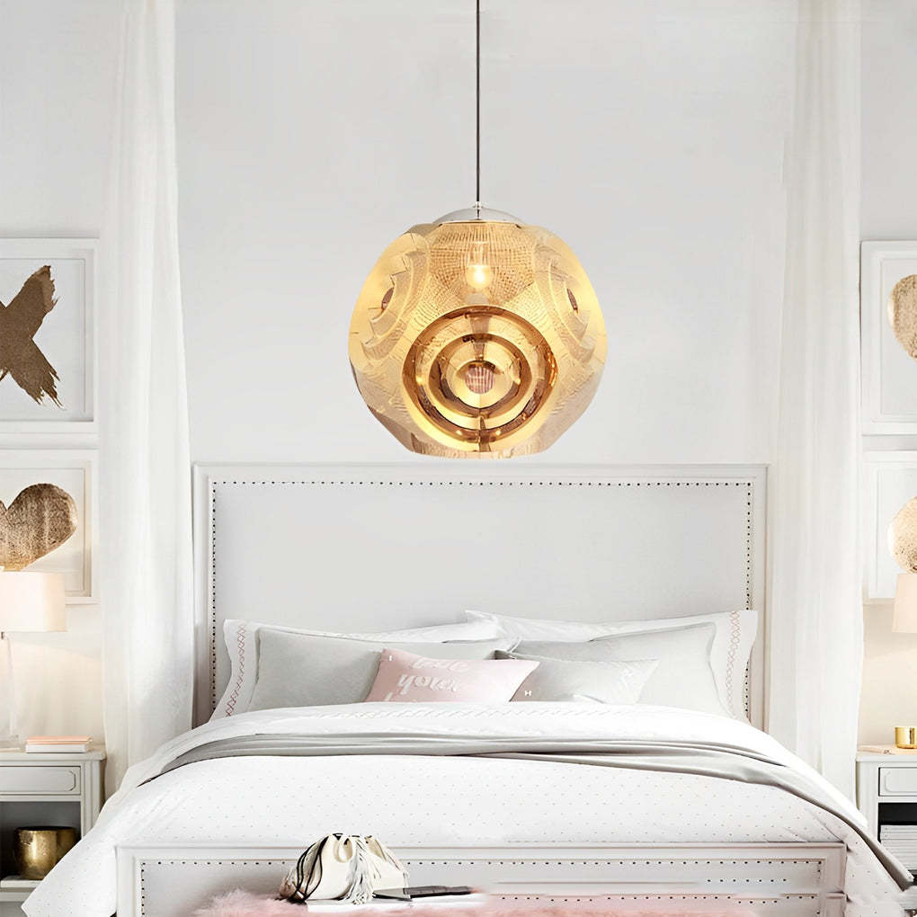 Irregular Circular Stainless Steel Post-Modern Chandelier