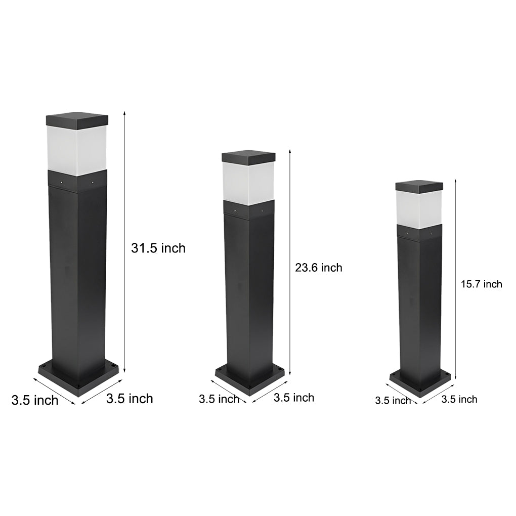 Minimalist Square LED Outdoor Light Modern Lawn Lamp for Elegant Home Exterior-Lighom