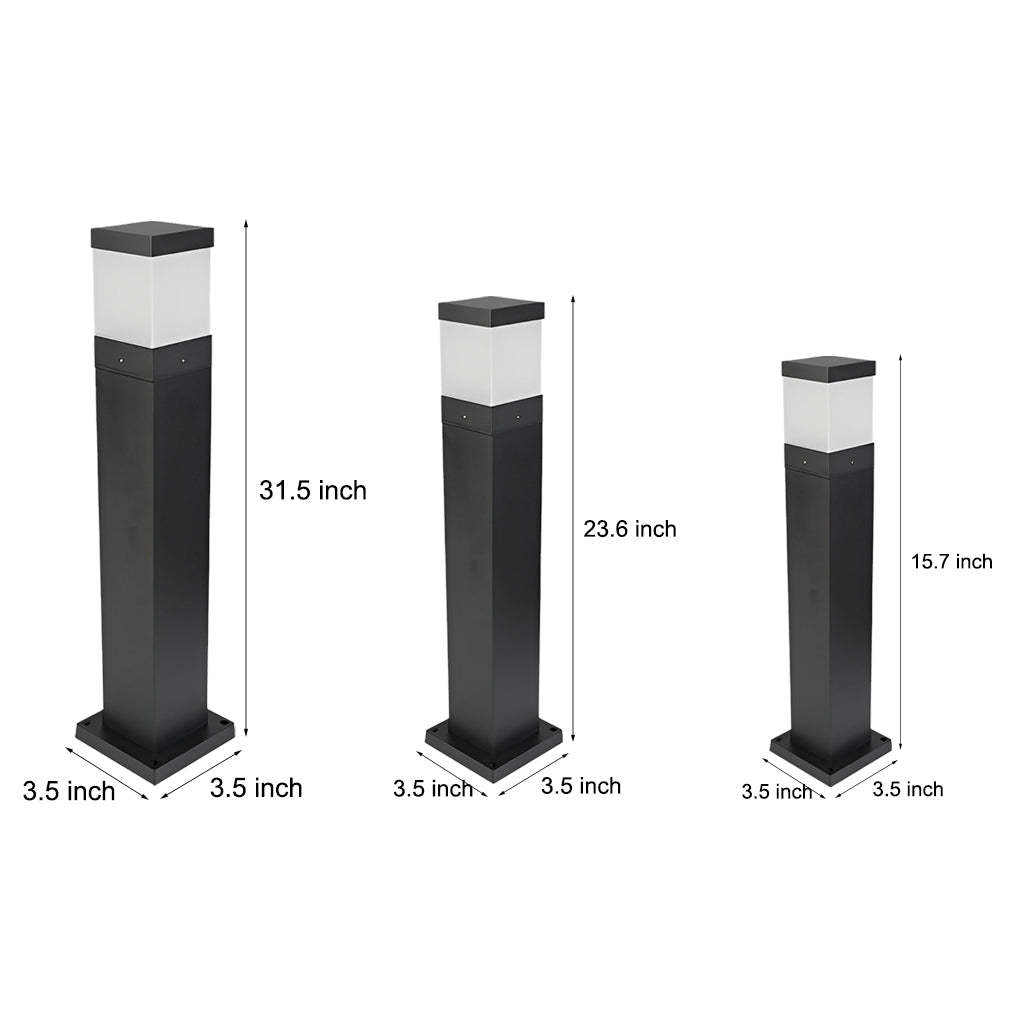 Minimalist Square LED Outdoor Light Modern Lawn Lamp for Elegant Home Exterior-Lighom