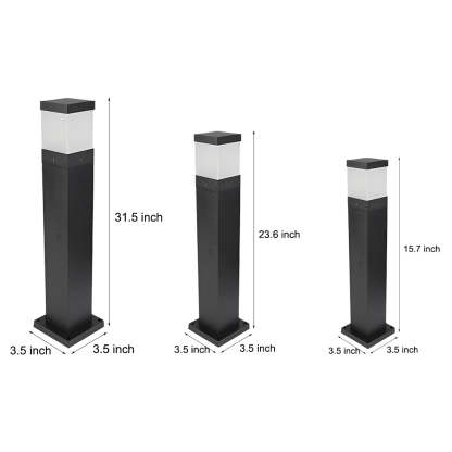 Minimalist Square LED Outdoor Light Modern Lawn Lamp for Elegant Home Exterior-Lighom