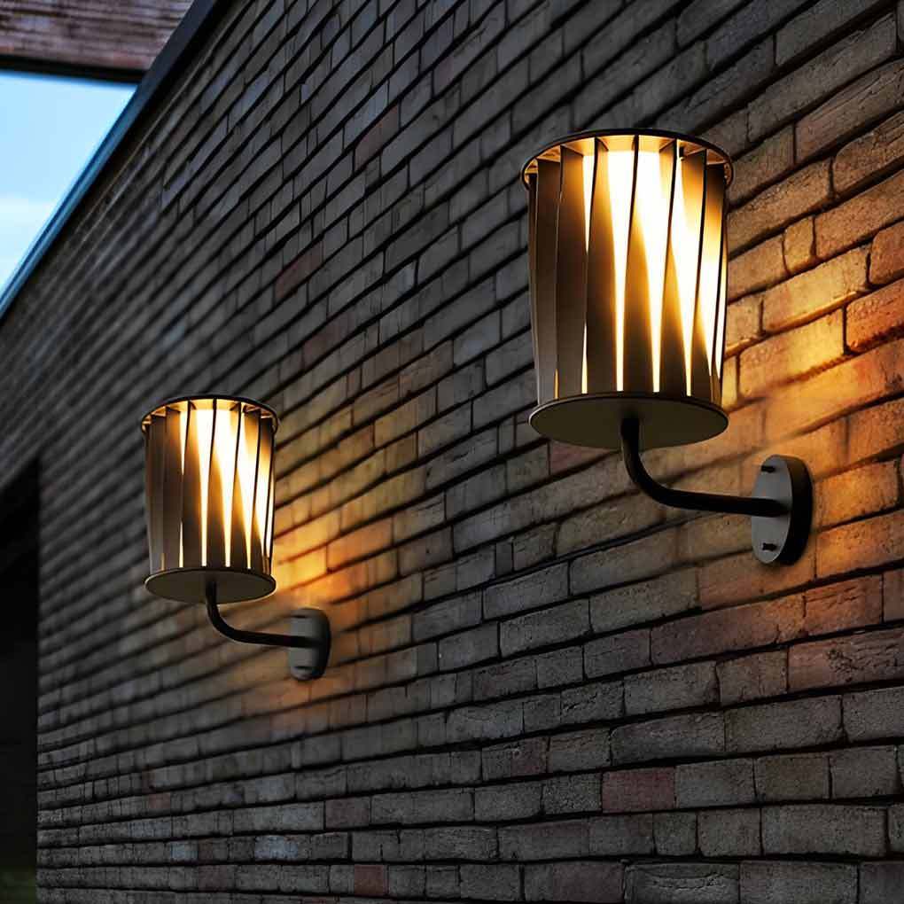 Creative Twisted Waterproof LED Modern Outdoor Wall Lamp Plug in Wall Lights-Lighom