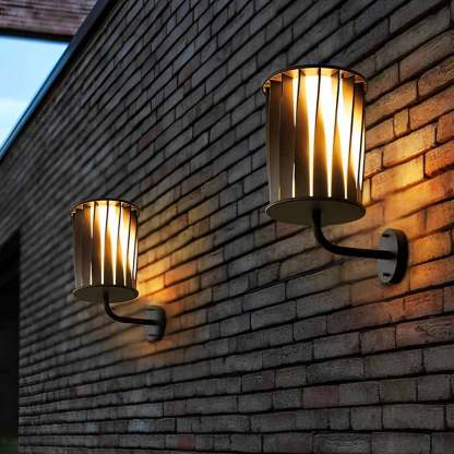 Creative Twisted Waterproof LED Modern Outdoor Wall Lamp Plug in Wall Lights-Lighom