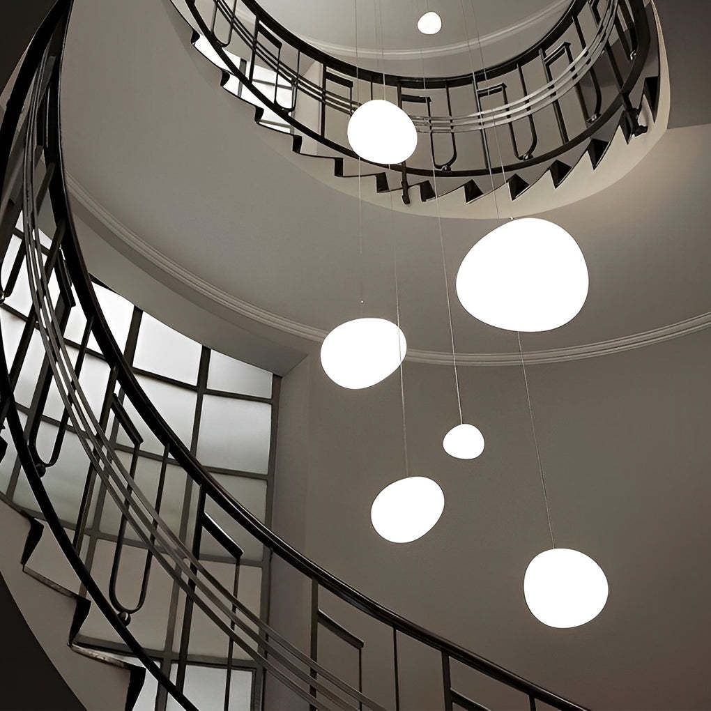 Glass Round Ball LED White Modern Pendant