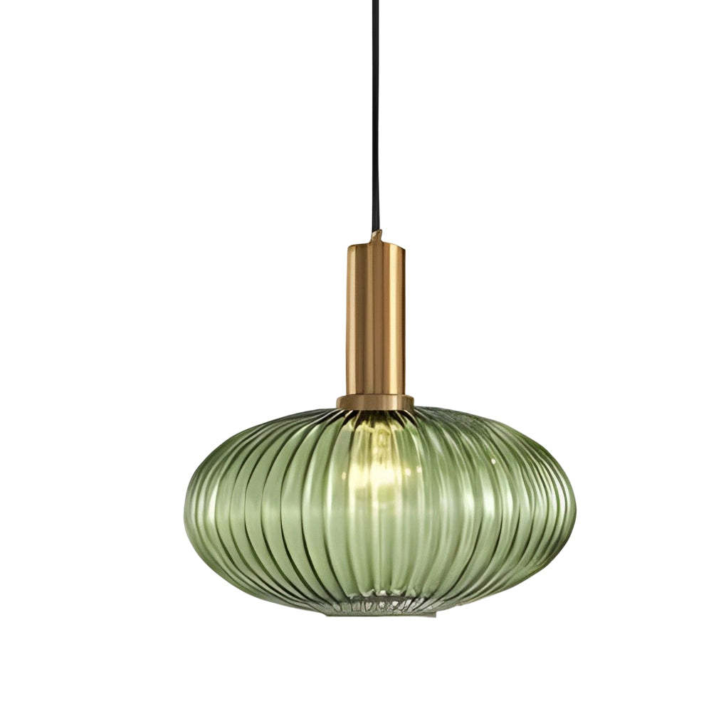 Glass Lantern Striped LED Nordic Pendant Chandelier