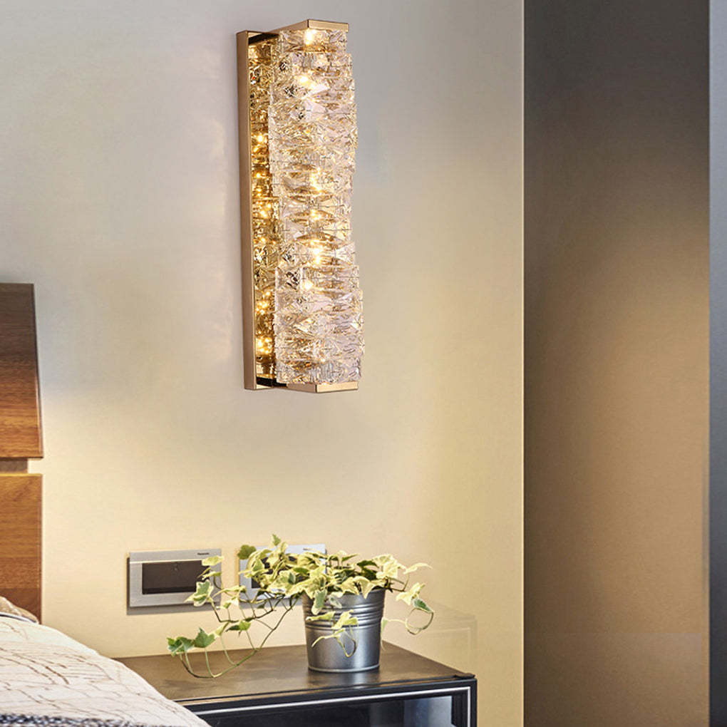 Creative Crystal Three Step Dimming Light LED Modern Wall Sconce Lighting Wall Lamp-Lighom