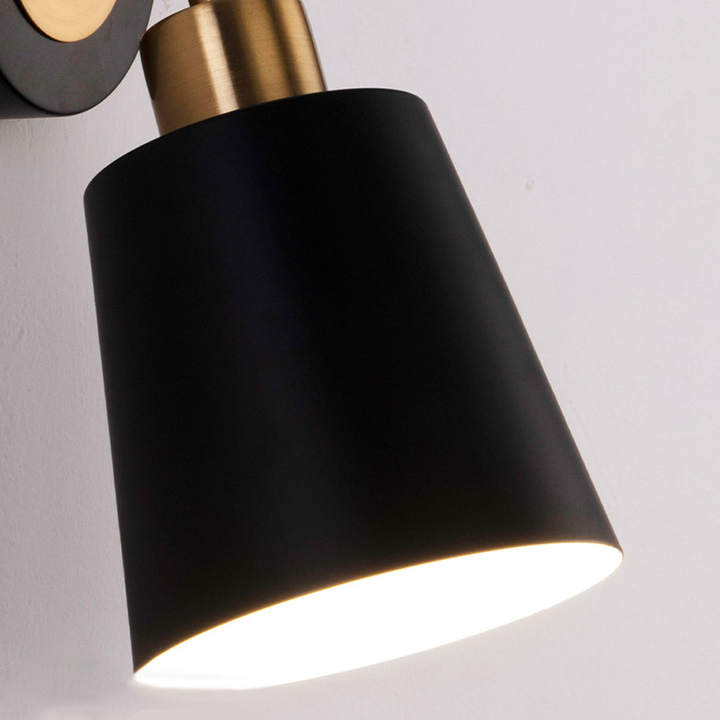 LED 3 Step Dimming Black Nordic Adjustable Wall Sconce Light Wall Lamp-Lighom