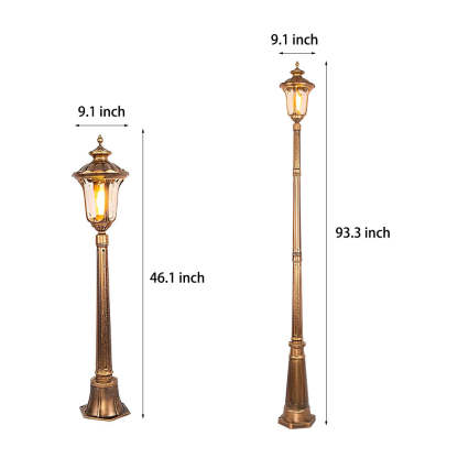 Retro Waterproof Aluminum LED Elegant Bronze European-Style Street Lights-Lighom