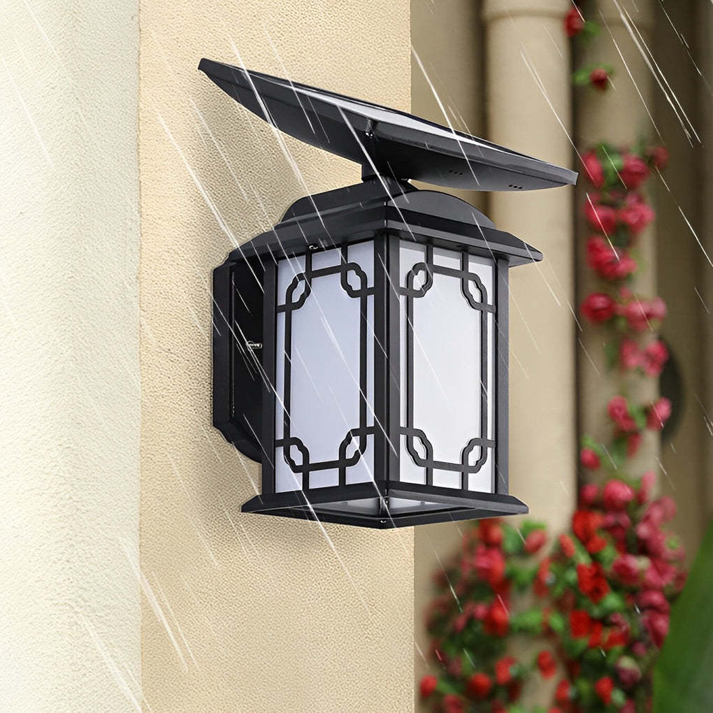 Vintage Waterproof Dimmable Remote Solar Outdoor Wall Light