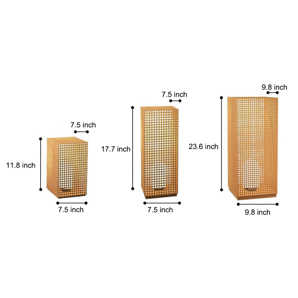 Square Creative Hollow LED Waterproof Gold Modern Solar Pathway Lights-Lighom