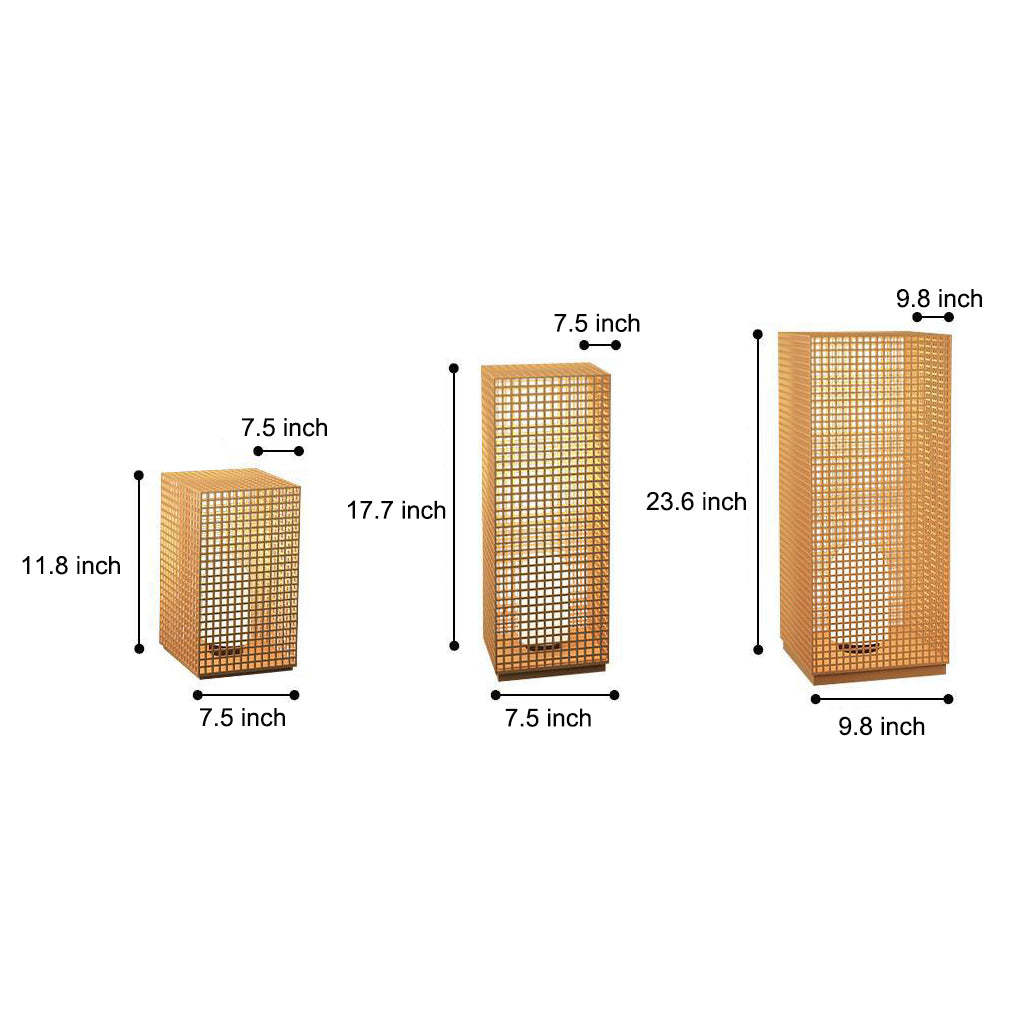 Square Creative Hollow LED Waterproof Gold Modern Solar Pathway Lights-Lighom