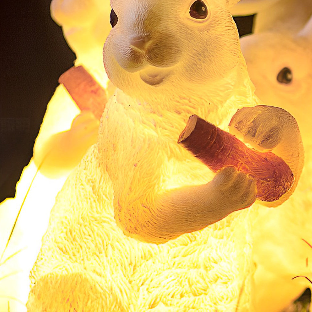 Resin and Fiberglass Rabbit Garden Lights Modern Waterproof Outdoor Lighting-Lighom