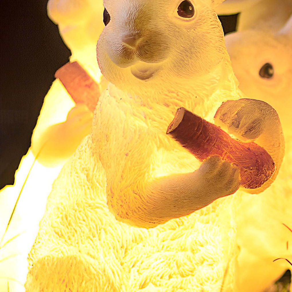 Resin and Fiberglass Rabbit Garden Lights Modern Waterproof Outdoor Lighting-Lighom