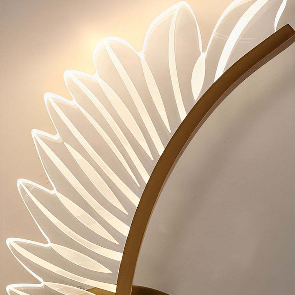 Acrylic Leaves Feathers LED Three Step Dimming Postmodern Wall Lamp-Lighom
