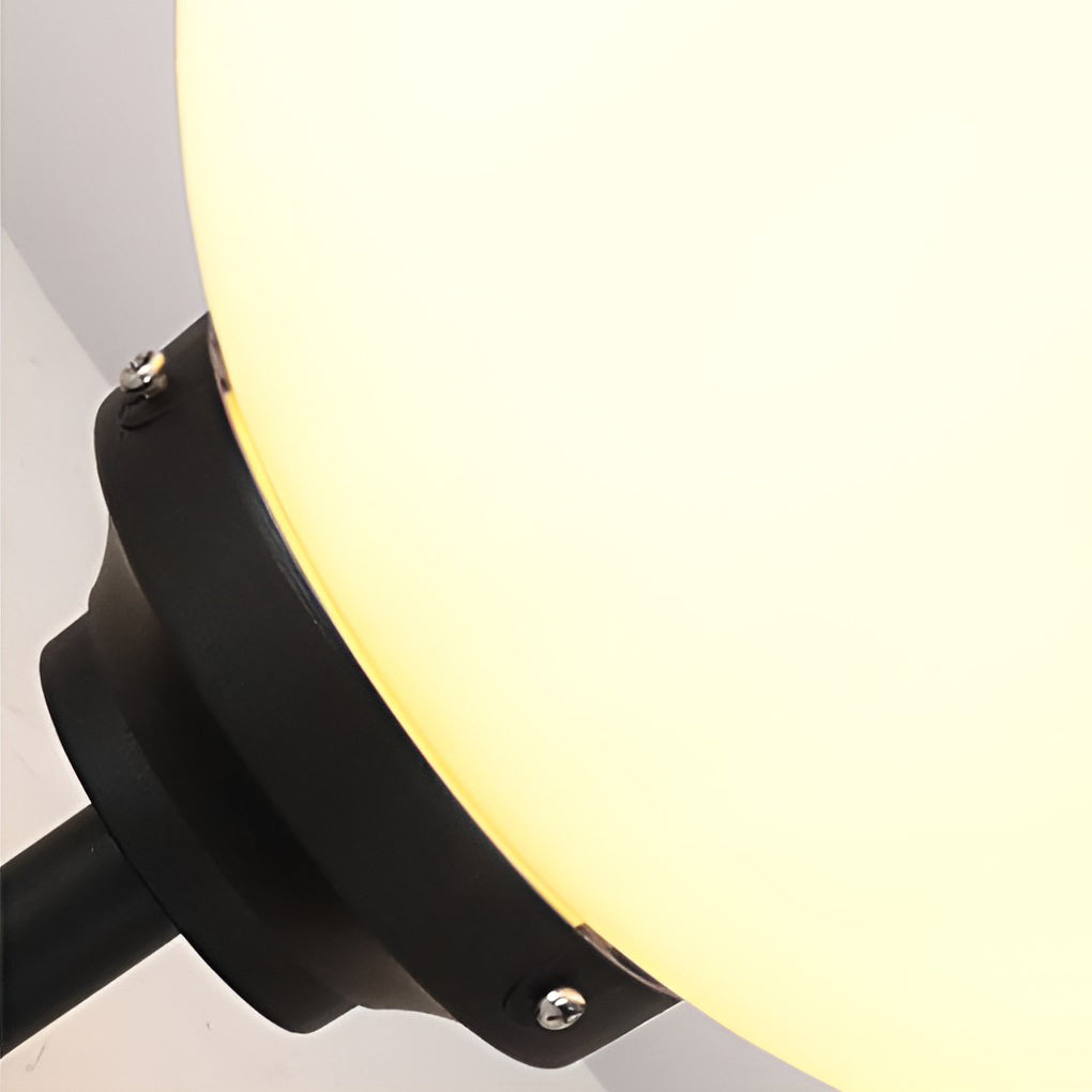 Round 3-Step Dimming LED Modern Solar Outdoor Wall Lamp — Set of 4