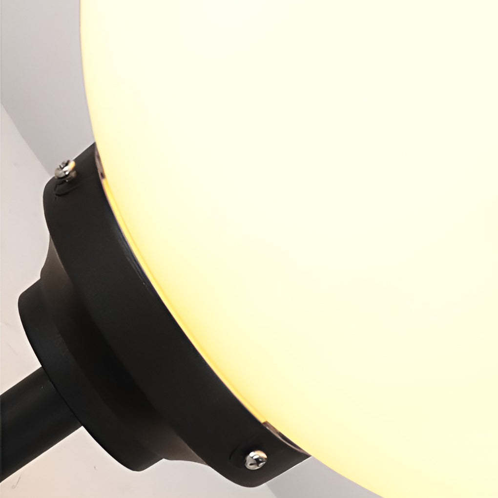 Round 3-Step Dimming LED Modern Solar Outdoor Wall Lamp — Set of 4