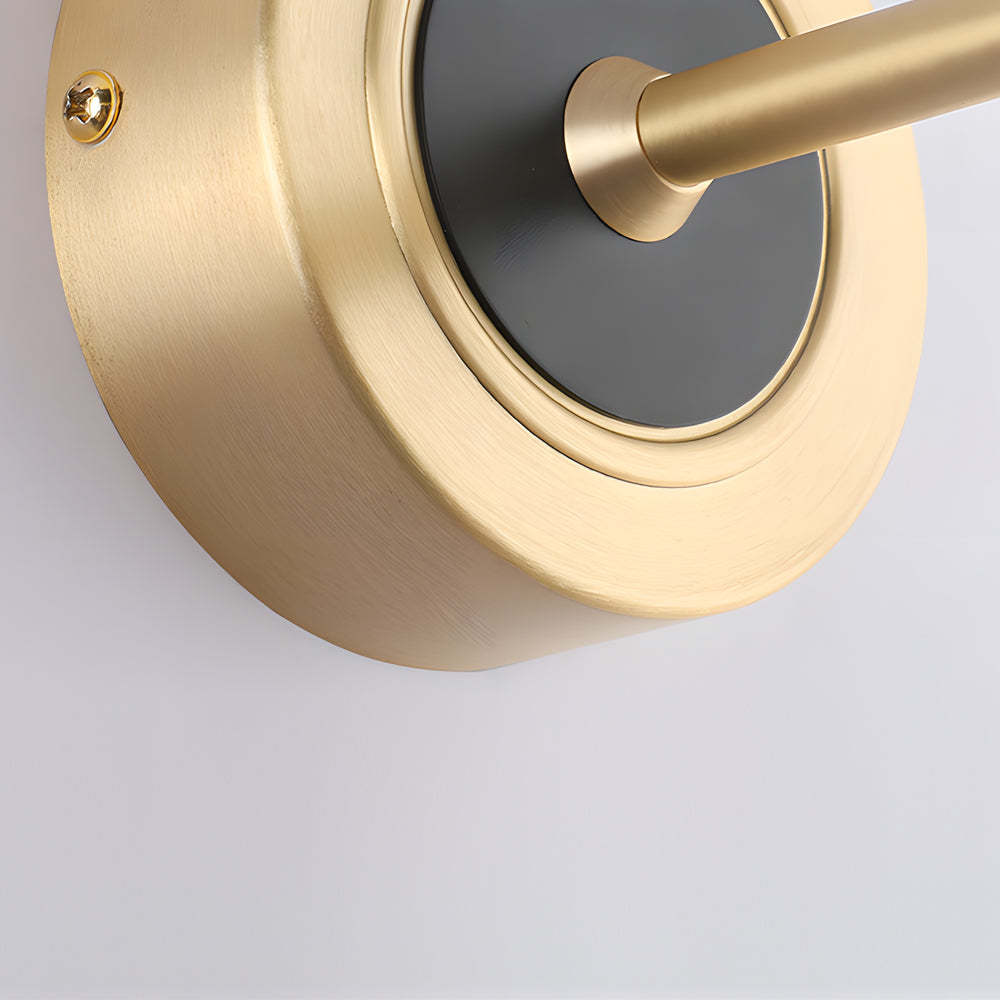 Adjustable LED Bathroom Vanity Mirror Light with Rotatable Flat Bar in Gold/Black Finish-Lighom