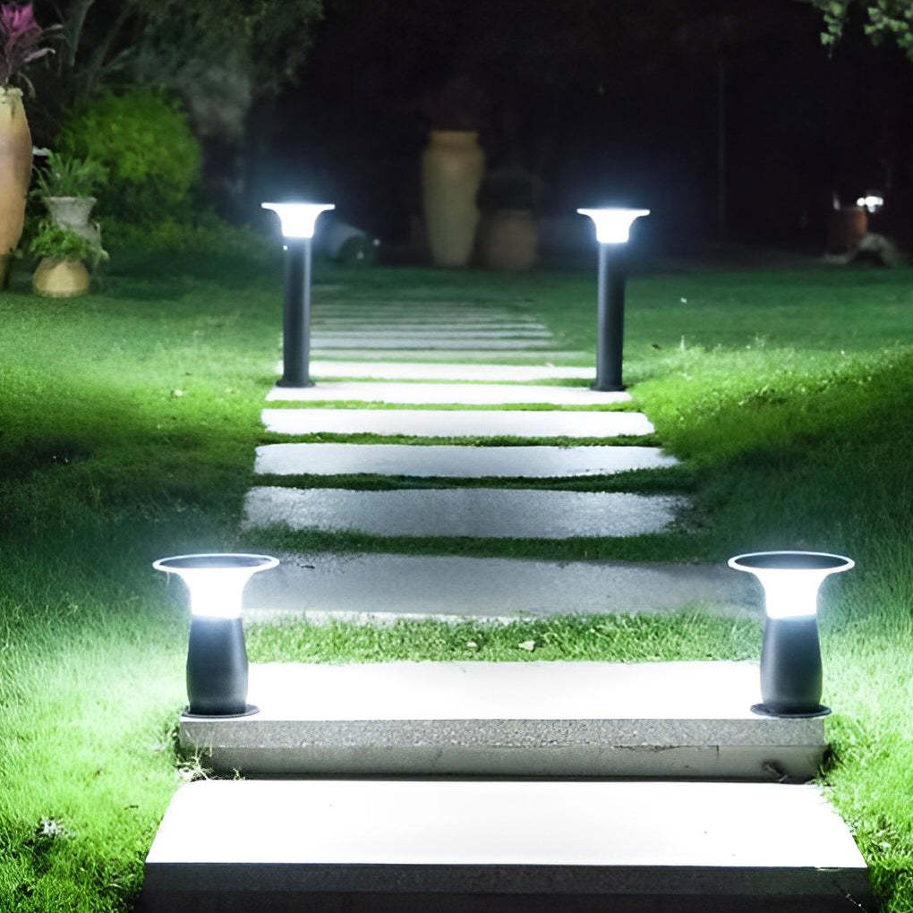 Efficient 3.5W Modern Black Solar LED Downlight Path Light