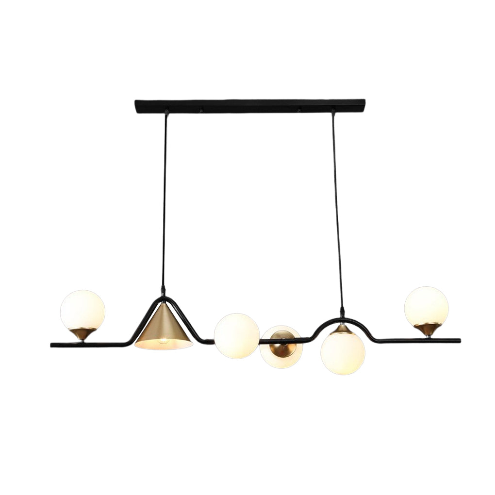 Strip Cone Glass Bubble LED Nordic Chandelier