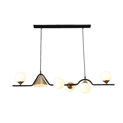 Strip Cone Glass Bubble LED Nordic Chandelier