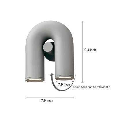 Rotatable U-Shaped Water Pipe LED Nordic Wall Lamp Wall Sconces Lighting-Lighom