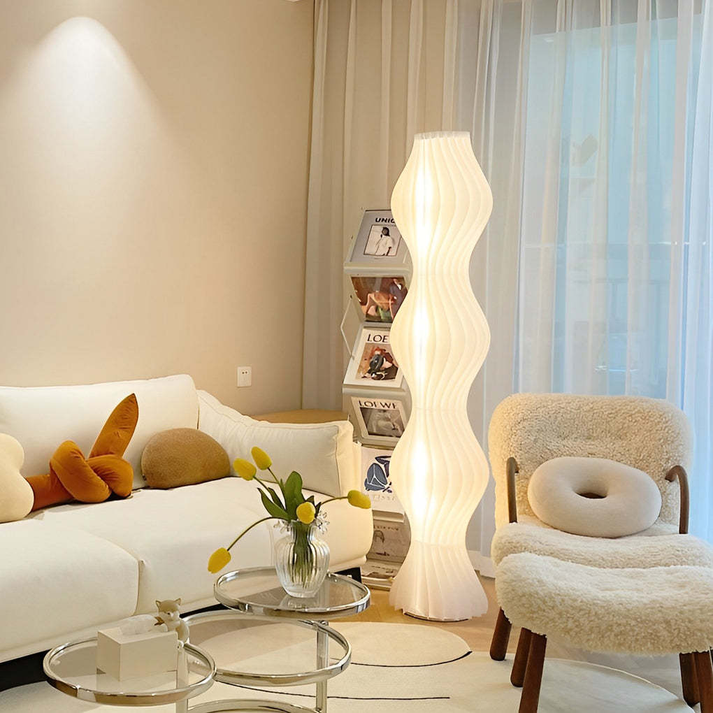 Modern Coastal LED Wavy Floor Lamp-Lighom