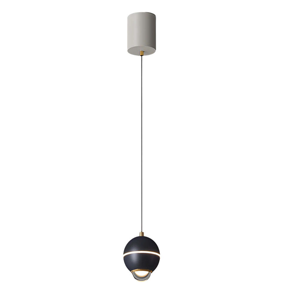 Small Metal Ball Modern Pendant with Spotlights