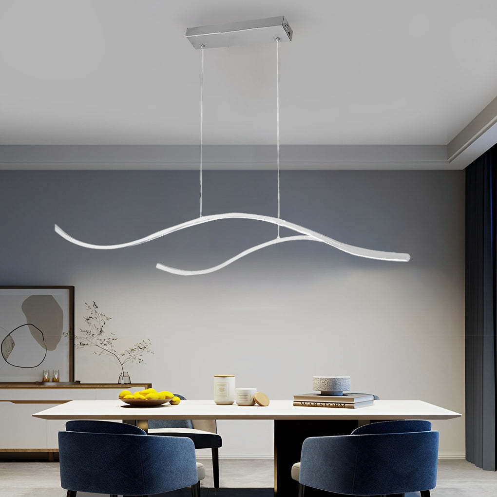 Wave Linear Branch LED Island Pendant