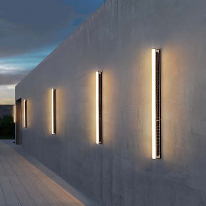 Long Acrylic LED Solar Linear Outdoor Wall Light