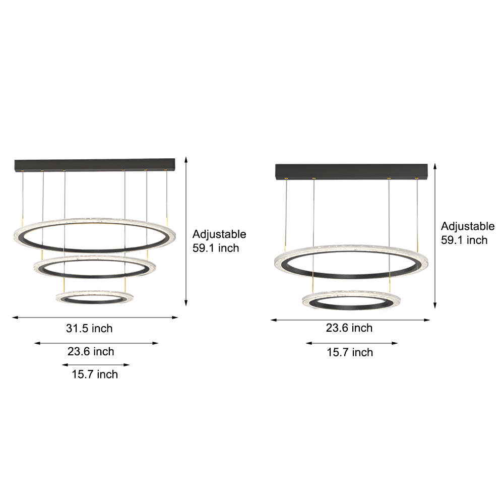 Circle Ring Modern Chandelier Hanging Light