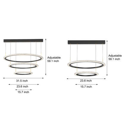 Circle Ring Modern Chandelier Hanging Light