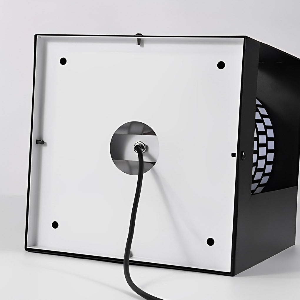 Square Lantern Waterproof LED Black Modern Backyard Landscaping Lights-Lighom