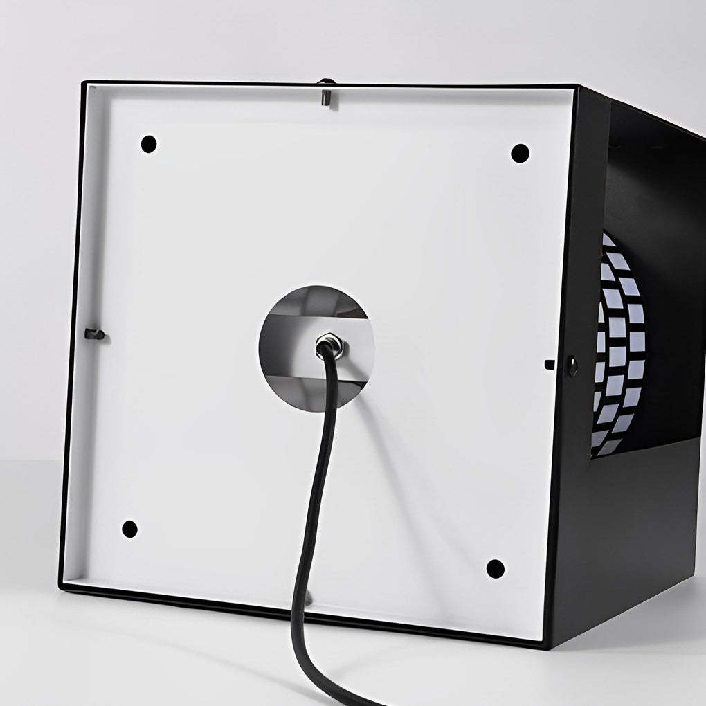 Square Lantern Waterproof LED Black Modern Backyard Landscaping Lights-Lighom