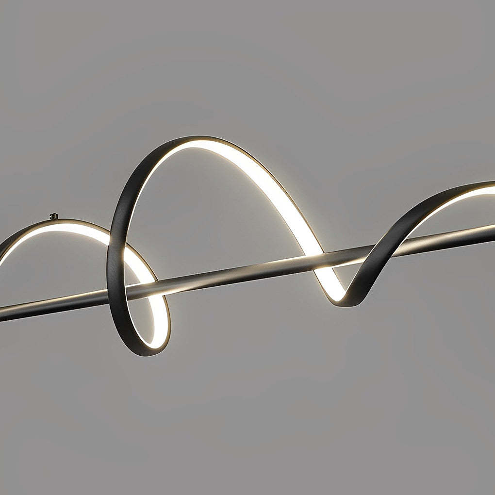 Wavy Rotating Ring Dimmable LED Nordic Chandelier