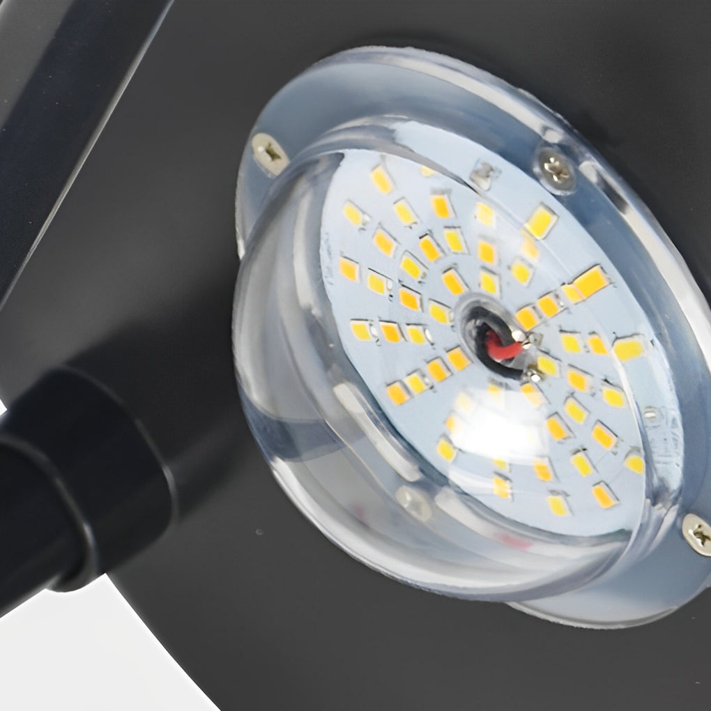 Round LED Waterproof Intelligent Modern Solar Lamp Post Outdoor Light-Lighom