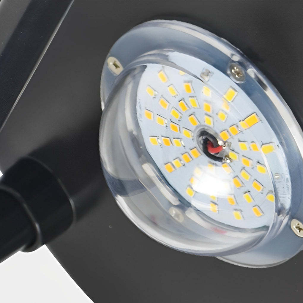 Round LED Waterproof Intelligent Modern Solar Lamp Post Outdoor Light-Lighom