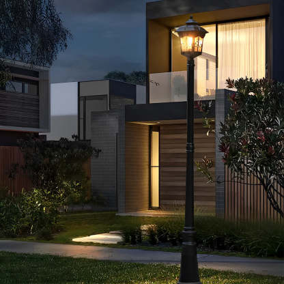 Retro Minimalist LED Waterproof European Style Garden Lamp Post Lights-Lighom