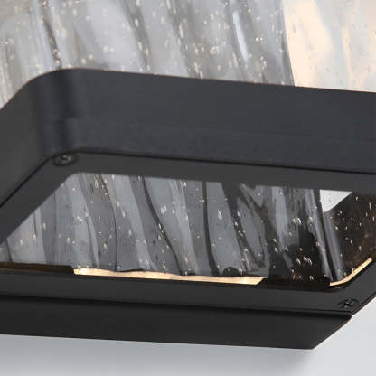 Waterproof Creative Glass LED Black Modern Outdoor Wall Sconce Lighting-Lighom