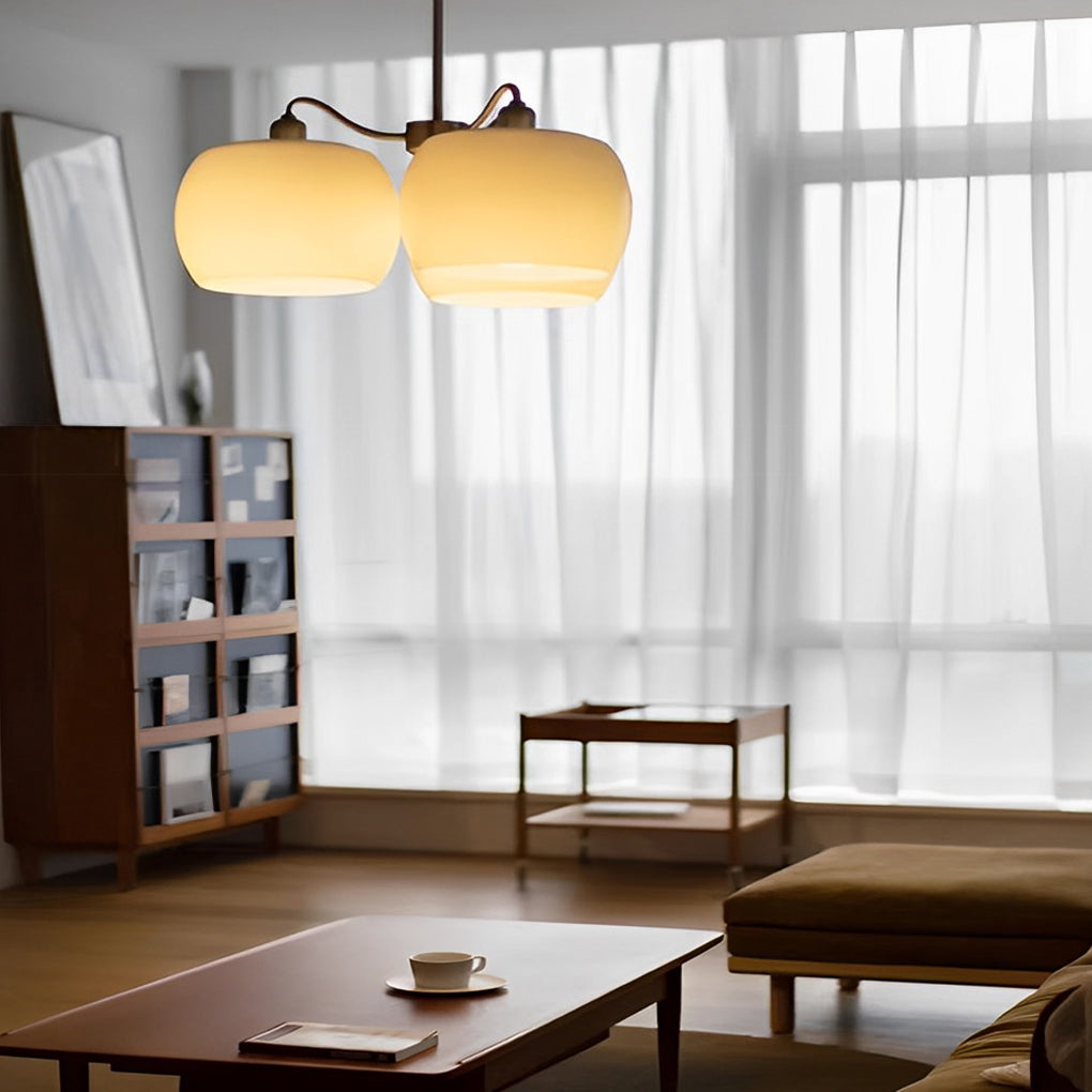 Glass White Vintage Pendant Chandelier