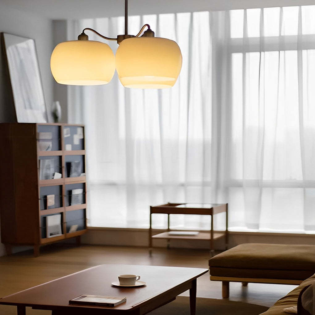 Glass White Vintage Pendant Chandelier