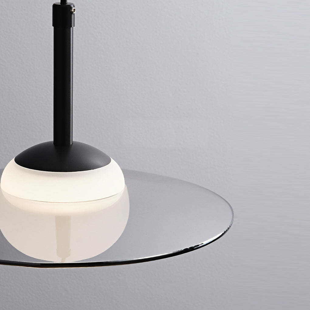 Minimalist Glass UFO LED Black Nordic Kitchen Pendant