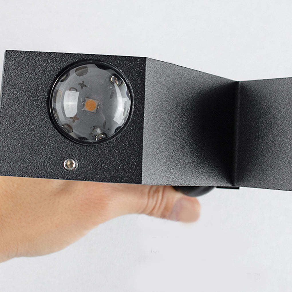 X Shape Creative Waterproof LED Black Modern Outdoor Wall Lamp Exterior Lights-Lighom