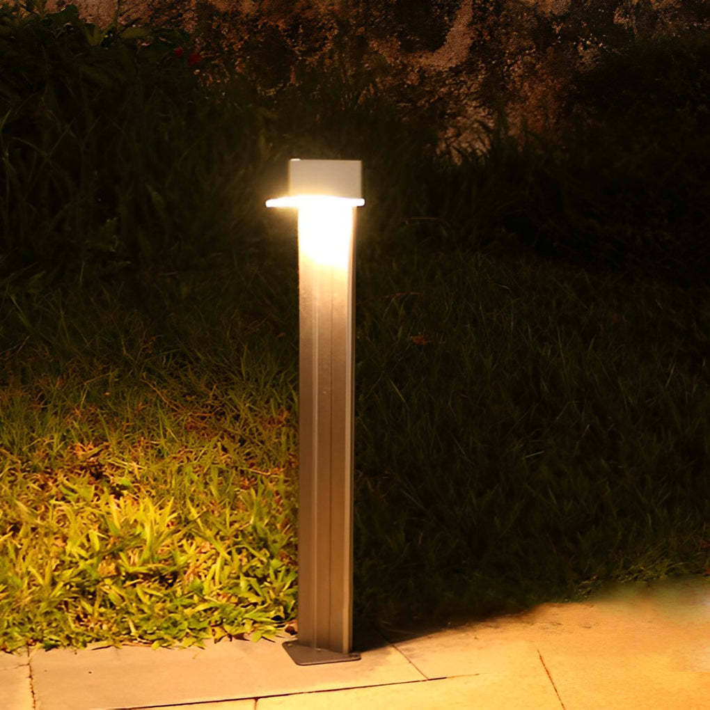 Aluminum Alloy Waterproof LED Black Modern Solar Powered Lawn Lights-Lighom